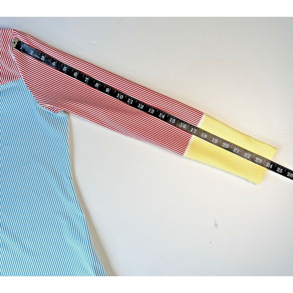 Lands End Girls Seersucker Rash Guard Swim Shirt Medium 10 12 Long Sleeve UPF 50 - Picture 8 of 11